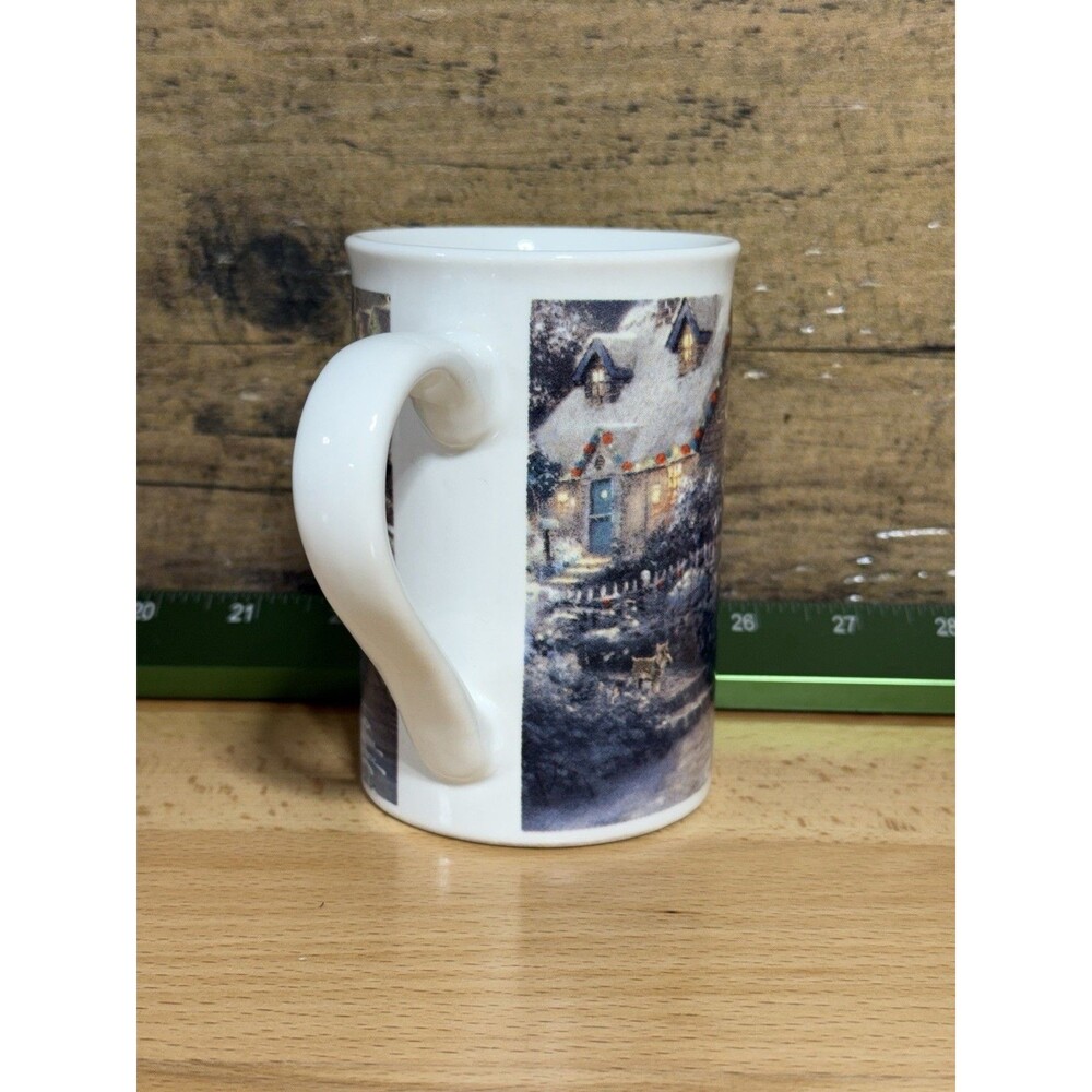 🔥Thomas Kinkade Holiday at Everett's Cottage  2016 Coffee Tea Mug 12 oz - Picture 5 of 12